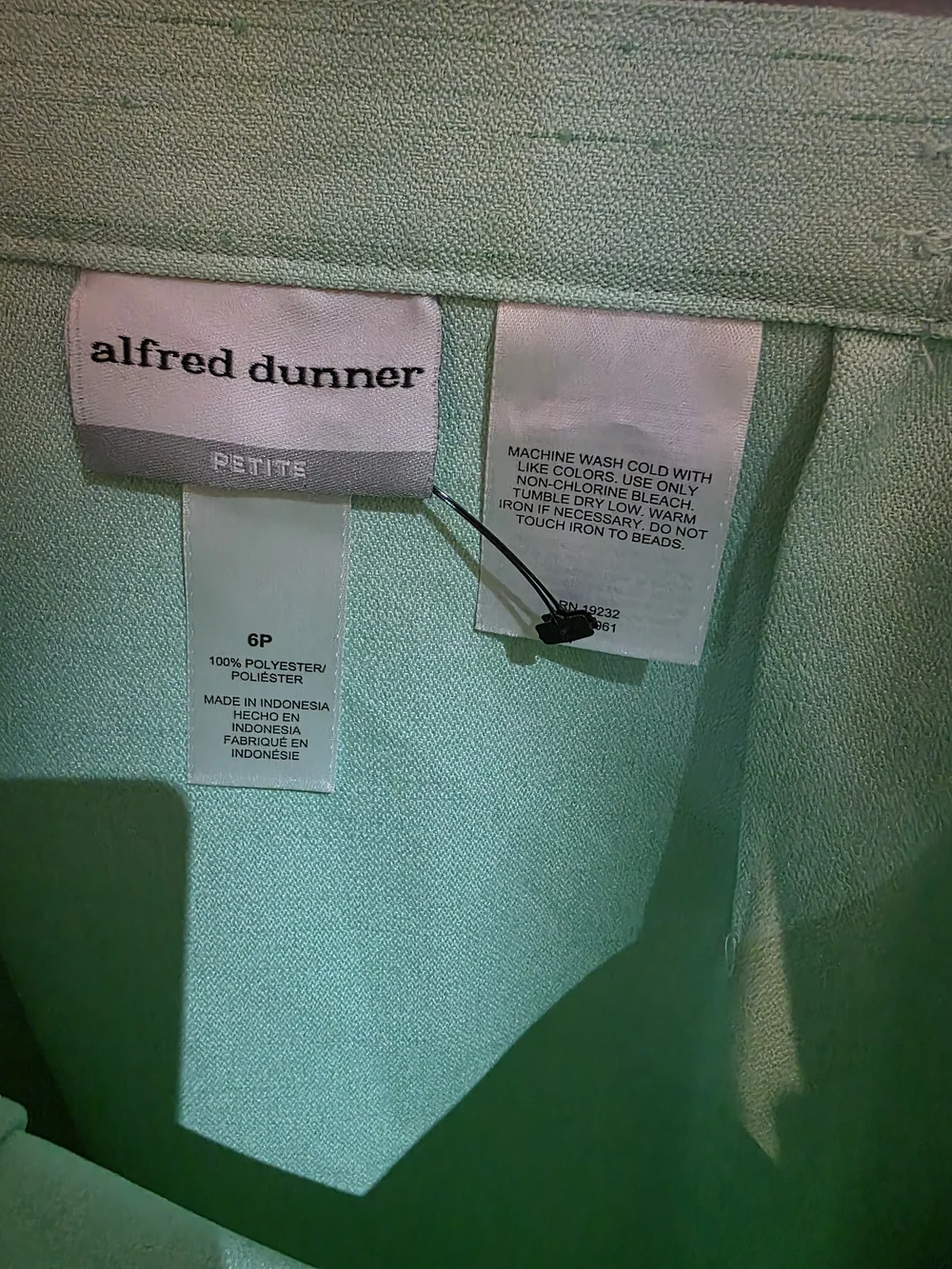 Alfred Dunner Mint Green Pencil Skirt